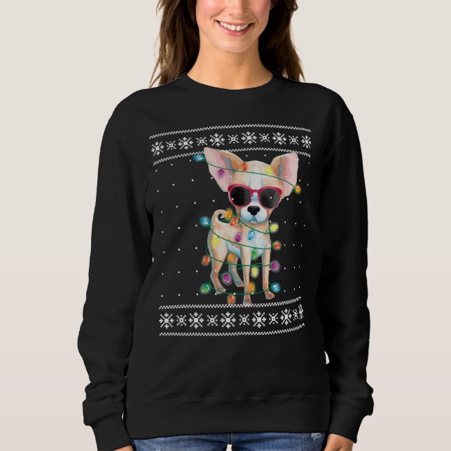 Sweatshirt Chihuahua Noël Scoop (Devant)