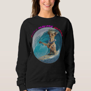 Sweatshirt Chihuahua Surf Jouer De Beaux Stickers Guitare