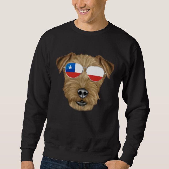 Sweatshirt Chilean Flag Lakeland Terrier Dog Chile Pocket (Devant)
