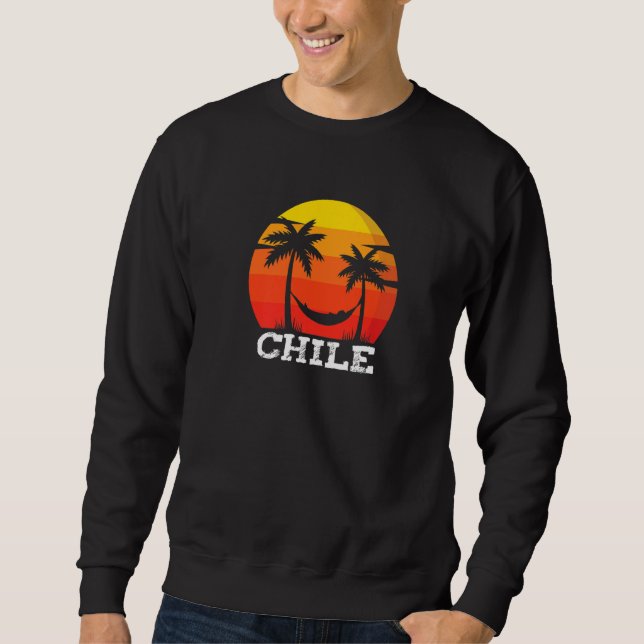 Sweatshirt Chili Coucher de soleil vacances Rétro vacances Ra (Devant)