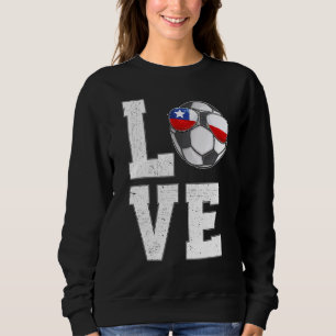 Sweatshirt Chili Soccer Love Drapeau Chilien