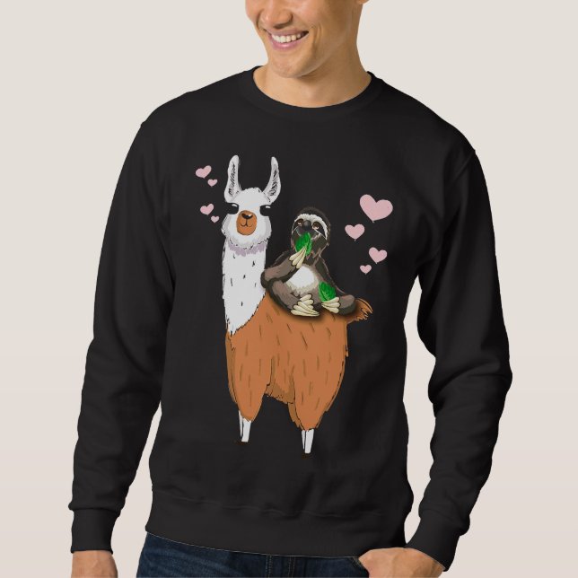 Sweatshirt Chill Out Sloth Rides Llama tendance (Devant)