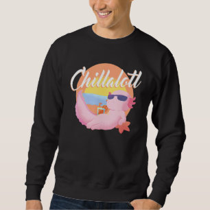 Sweatshirt Chillalotl Axolotl Calm Holiday Beach Sunglach