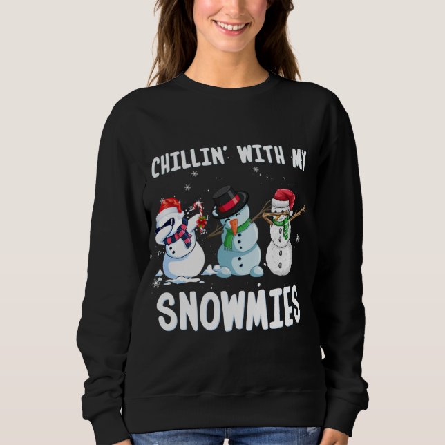 Sweatshirt Chillat' avec mes neiges Noël Noël Noël Noël Noël  (Devant)