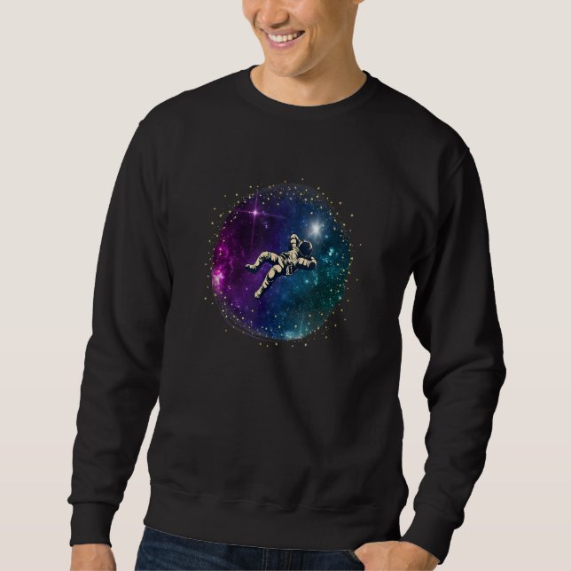 Sweatshirt Chillin' Astronaut  Galaxy Spaceman Astronomer Cos (Devant)