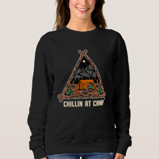 Sweatshirt Chillin at Camp Summer Camping Tropical Camper Hik