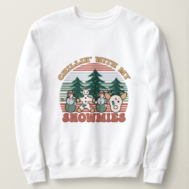 Sweatshirt Chillin avec ma neige (Design devant)