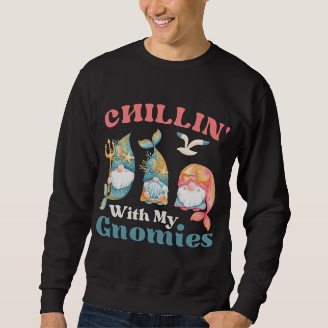 Sweatshirt Chillin avec mes génomes de sirène d'océan (Devant)