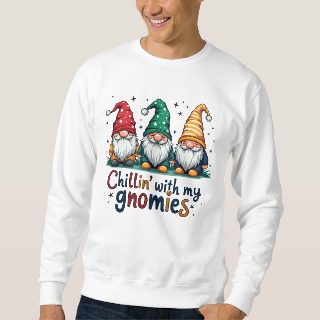 Sweatshirt Chillin' avec mes gnomes (Devant)