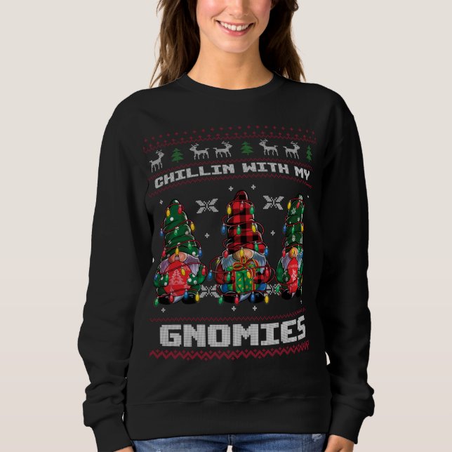 Sweatshirt Chillin' avec mes Gnomies Christma Pajamas (Devant)