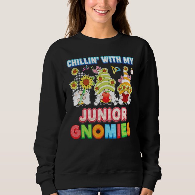 Sweatshirt Chillin Avec Mes Jeunes Gnomes Enseignant Enfant É (Devant)