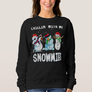 Sweatshirt Chillin Avec Mes Neiges Famille Pajamas Snowman Ch
