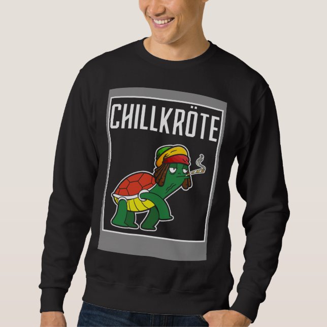 Sweatshirt Chillkröte Couple Weed (Devant)
