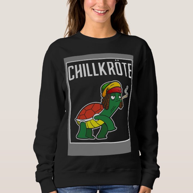 Sweatshirt Chillkröte Couple Weed (Devant)