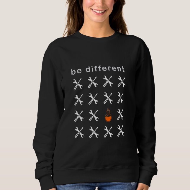 Sweatshirt Chimie Être une science de flacon différente (Devant)