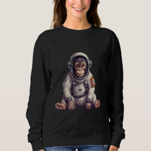 Sweatshirt Chimpanzé Cute Dans L'Espace Convient À Singe Ape