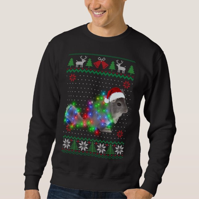 Sweatshirt Chinchilla Animal Ugly Sweater Christmas Puppy Ani (Devant)