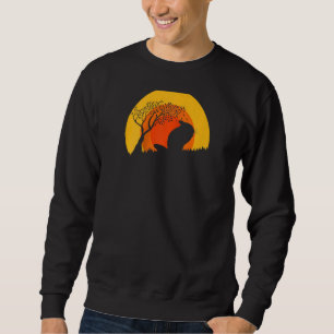 Sweatshirt Chinchillas Coucher De Soleil Rétro Vintage Pour C