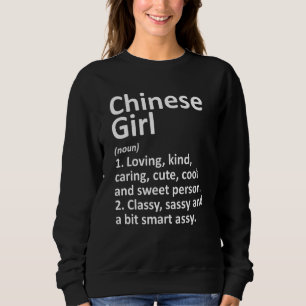 Sweatshirt Chine Fille Chine Drôle Pays Accueil Racines Desce