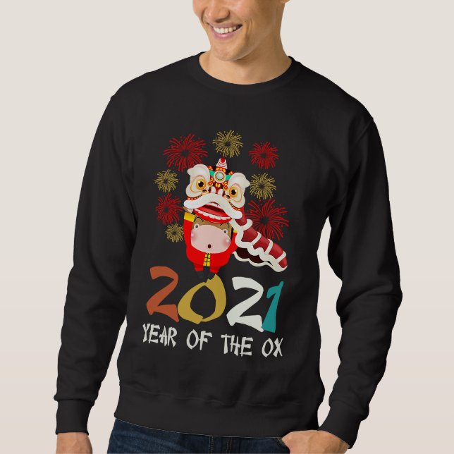 Sweatshirt Chinese New Year of the Ox 2021 clothes  for adult (Devant)