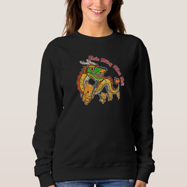 Sweatshirt Chinese Vietnamese New Year 12 Zodiacs Calligraphy (Devant)