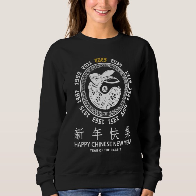Sweatshirt Chinese Zodiac Year Of The Rabbit 2023 Chinese New (Devant)