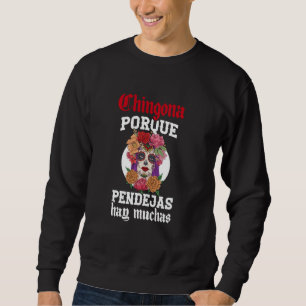 Sweatshirt Chingona Mexicaine Fier Mujer Chingona Latina