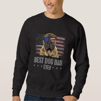 Sweatshirt Chinois Shar Pei Meilleur Chien Papa Jamais Rétro 