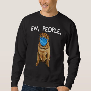 Sweatshirt Chinois Shar Pei Portant Un Masque