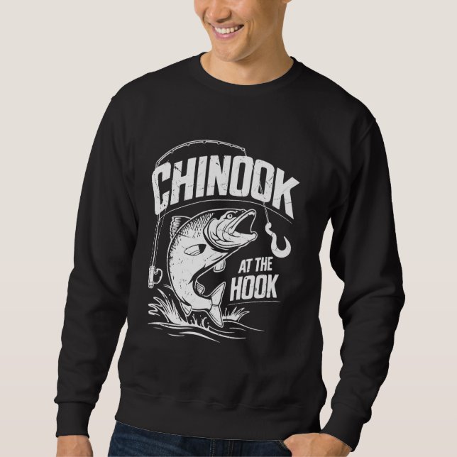 Sweatshirt Chinook à la pêche Saumon de Hook (Devant)