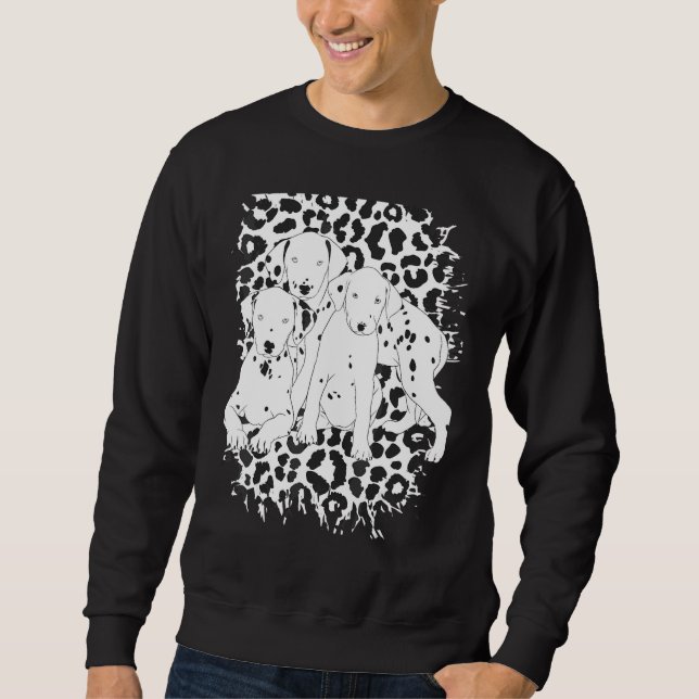 Sweatshirt Chiot Dalmatien Mignon   (Devant)