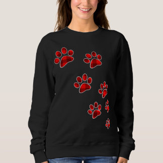 Sweatshirt chiot de chien mignon pour femmes paw buffalo plai