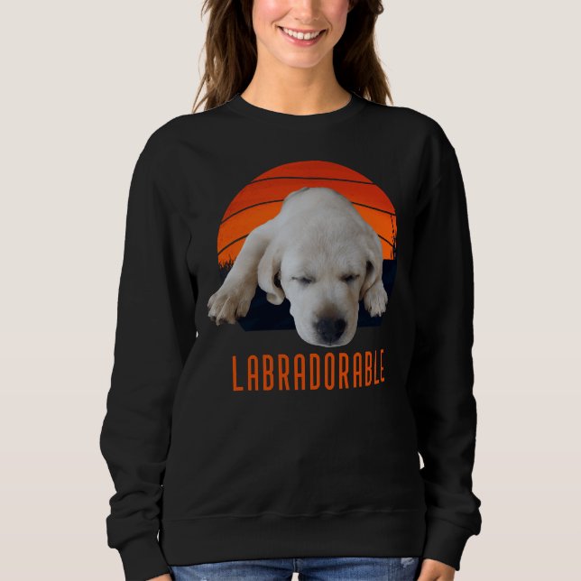 Sweatshirt Chiot Labrador en labradaire (Devant)