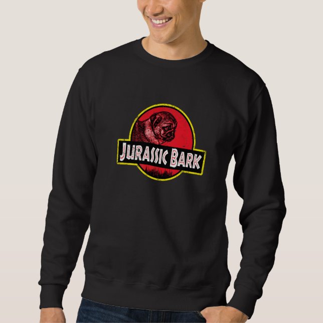 Sweatshirt Chiot Pug Mignon Pour Noël (Devant)