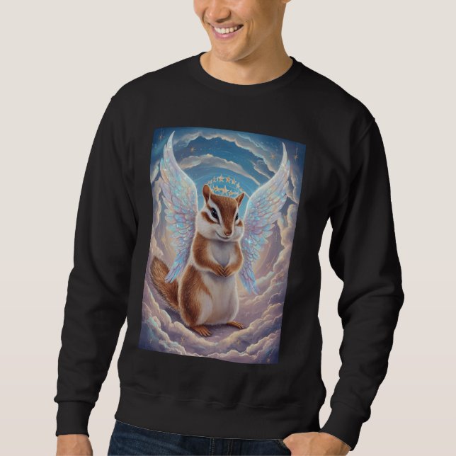 Sweatshirt Chipmunk Avec Ailes Dans Nuages Enfants Surreal Sp (Devant)