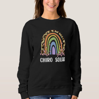 Sweatshirt Chiropractic - Chiro Squad Leopard Rainbow Premium