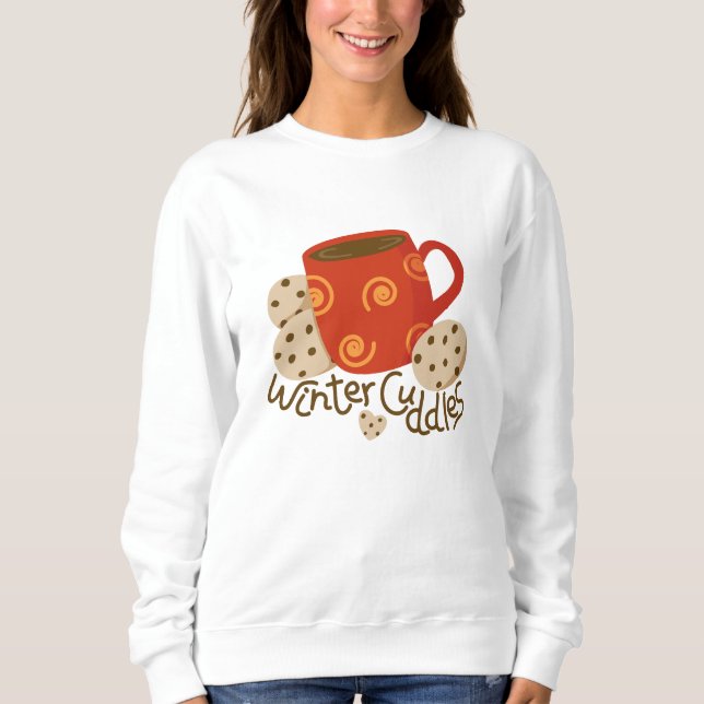 Sweatshirt Chocolat chaud avec biscuits - (Devant)