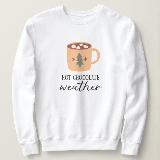 Sweatshirt Chocolat chaud Météo Festive Vacances (Design devant)