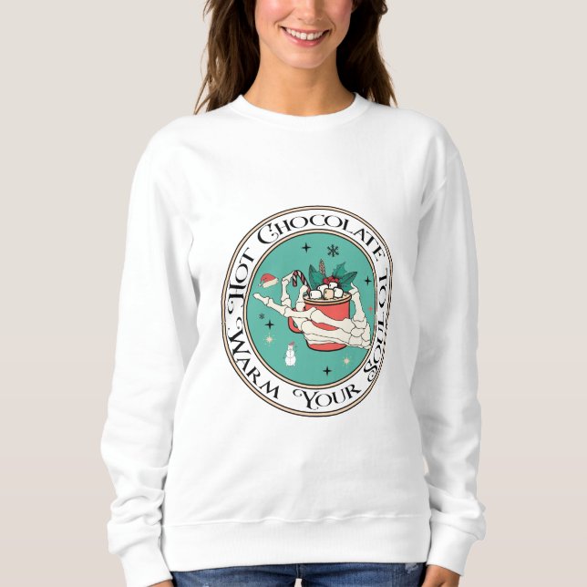 Sweatshirt Chocolat Chaud Pour Réchauffer Votre Âme (Devant)