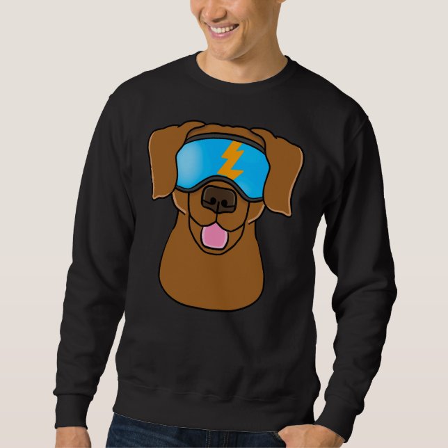 Sweatshirt Chocolat du Labrador (Devant)