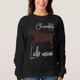 Sweatshirt Chocolat Lab Mama Labrador Maman