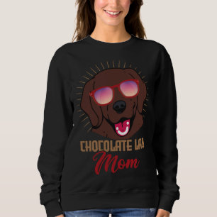 Sweatshirt Chocolat Lab Maman Labrador Retriever