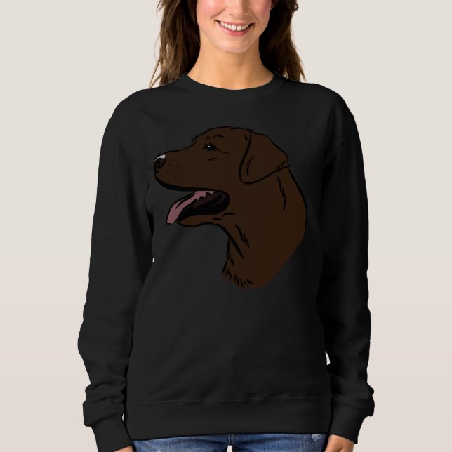 Sweatshirt Chocolat Labrador 46 (Devant)