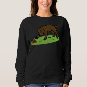 Sweatshirt Chocolat Labrador Et Mole Friend