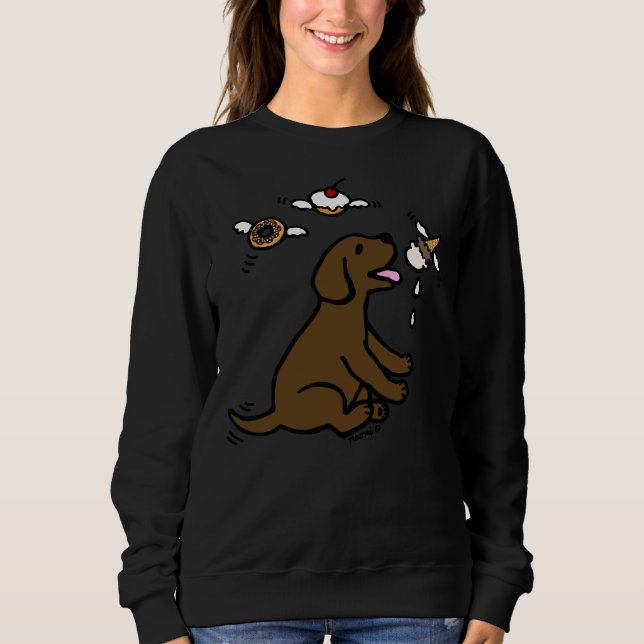 Sweatshirt Chocolat Labrador Puppy Sweets Dream (Devant)