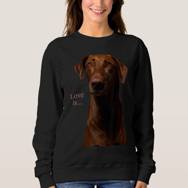 Sweatshirt Chocolat Labrador Retriever Lab Teg Chien Maman Pa (Devant)