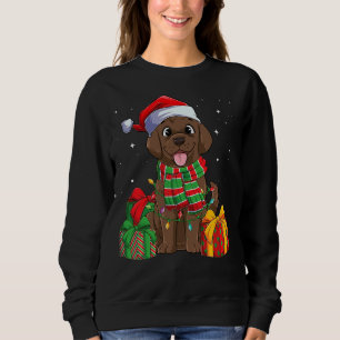 Sweatshirt Chocolat Labrador Retriever Noël Noël Laboratoire 