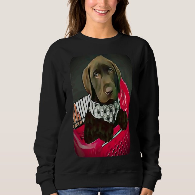 Sweatshirt Chocolat Labrador Retriever Puppy Dans Un Ca D'Épi (Devant)