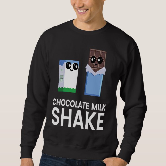 Sweatshirt Chocolat Milk Shake  Nourriture  Graphique mangeur (Devant)
