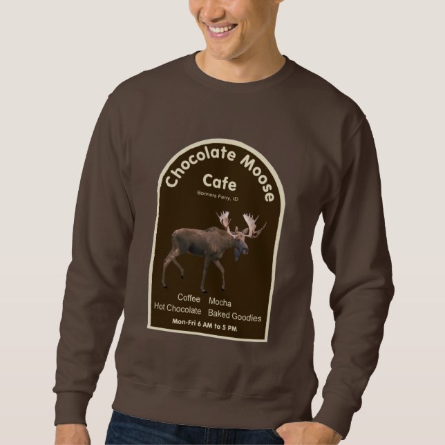 Sweatshirt Chocolat Moose Café (Devant)